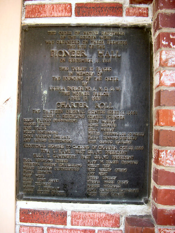 Pioneer Hall Marker